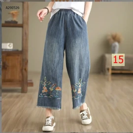 BST QUẦN JEAN HỌA TIẾT HOA CHO NỮ - sỉ 255k