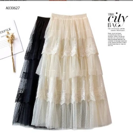 CHÂN VÁY REN TẦNG DÁNG DÀI ANNA-Sỉ 169k