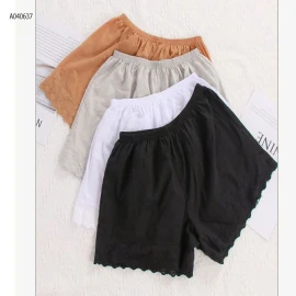 Quần sooc thô viền ren - sỉ 41k