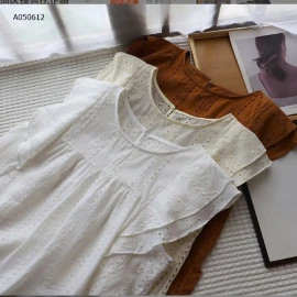 ÁO SƠ MI TAY BÈO NỮ THOÁNG KHÍ  - sỉ 137k