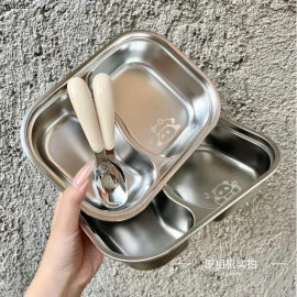 KHAY INOX KÈM THÌA SIÊU XINH- sỉ 69k/set