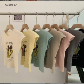 ÁO TAY NGẮN IN HÌNH CUTE CHO NỮ  - sỉ 105k