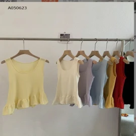 ÁO BA LỖ CỔ VUÔNG VIỀN BÈO NỮ  - sỉ 121k