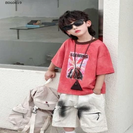 ÁO PHÔNG ĐỎ & QUẦN SHORT LOANG MÀU BT - Sỉ áo= quần: 127k 