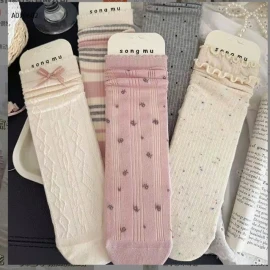 SET 5 ĐÔI TẤT CAO CỔ CHO NỮ  - sỉ 51k/set 5 đôi mix màu