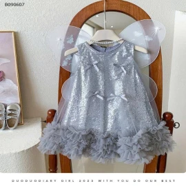 Váy công chúa lưới đính cánh bướm kèm - sỉ 215k