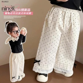 QUẦN CHẤM BI VIỀN REN BÉ GÁI  NINGLI - sỉ 105k