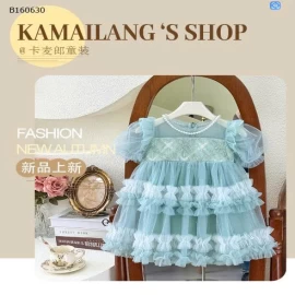 VÁY TẦNG XÒE TAY BỒNG BÉ GÁI-Sỉ 226k