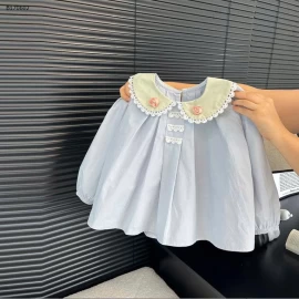 ÁO SƠ MI BÉ GÁI CỔ SEN-sỉ 125k