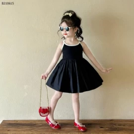 VÁY CỔ YẾM ĐEN CHO BÉ GÁI-Sỉ 212K