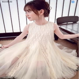 VÁY  SÁT NÁCH PHỐI VOAN BÉ GÁI  -Sỉ 199K