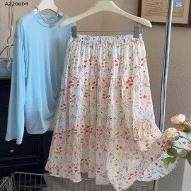 CHÂN VÁY HOA DÁNG DÀI  - sỉ 170k