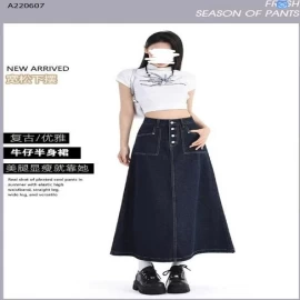 CHÂN VÁY JEAN DÁNG DÀI  - sỉ 179k