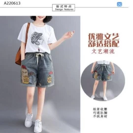 QUẦN SHORT JEAN THÊU CHO NỮ - sỉ 175k