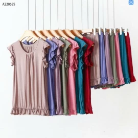 BỘ PHỐI VIỀN BÈO MẶC NHÀ CHO NỮ- sỉ 140k