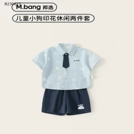 Bộ quần áo sơ mi mua hè phối quần short  nhà M.bang -Sỉ 213k