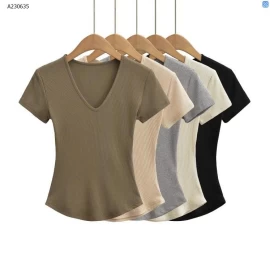 ÁO THUN CỔ TYM VẠT BẦU NỮ  - sỉ 140k