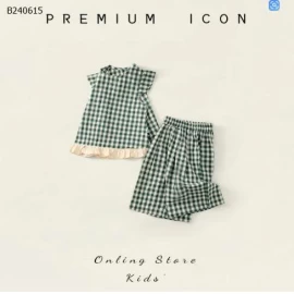Bộ đồ kẻ caro tay bay  nhà PREMIUM ICON-Sỉ 129k