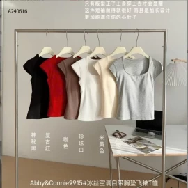 ÁO THUN TAY NGẮN KÈM ĐỆM NGỰC ABBY&CONNIE - sỉ 120k