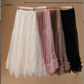 CHÂN VÁY LƯỚI DÁNG DÀI CHO NỮ ANGEL-Sỉ 179K