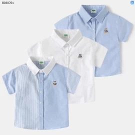 ÁO SƠ MI BÉ TRAI TAY NGẮN KACADY-Sỉ 122k