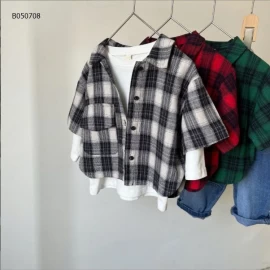 ÁO SƠ MI KẺ CHO BÉ- sỉ 160k
