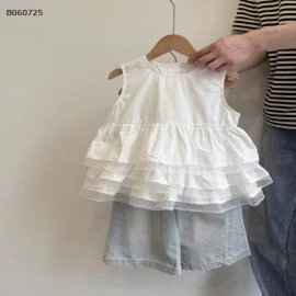 SET ÁO SÁT NÁCH MIX QUẦN TRÁI TIM BG - Sỉ giá áo: 160k  quần: 235k