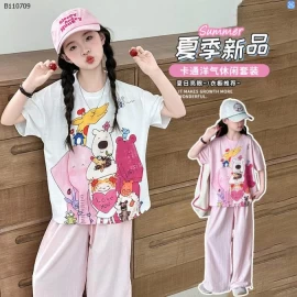 ÁO DỄ THƯƠNG MIX QUẦN HỒNG-Sỉ giá áo và quần bằng giá : 135k/c