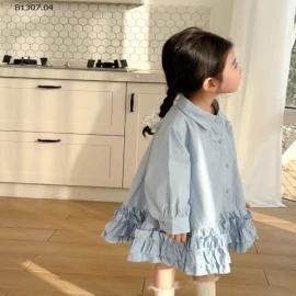 VÁY SƠ MI BÈO CHO BÉ GÁI - Sỉ giá 135k