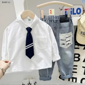  ÁO SƠ MI DÀI TAY KÈM CÀ VẠT KACADY -Sỉ 134k