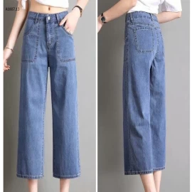 Quần Jean ống rộng dáng lỡ  - sỉ 115k