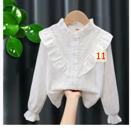 ÁO SƠ MI TRẮNG DÀI TAY BÉ GÁI-Sỉ giá 135k