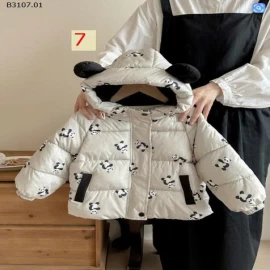 ÁO KHOÁC HỌA TIẾT MŨ TAI GẤU-Sỉ 158k