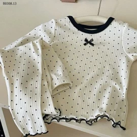 BỘ DÀI CHẤM BI NƠ CHO BÉ GÁI-Sỉ giá 75k