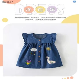 VÁY DENIM CHO BÉ GÁI HÃNG Little Maven-Sỉ giá 135k