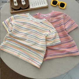 ÁO THUN KẺ SẮC MÀU -Sỉ giá 136k 