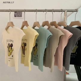 ÁO TAY NGẮN IN HÌNH CUTE NỮ - sỉ 105k