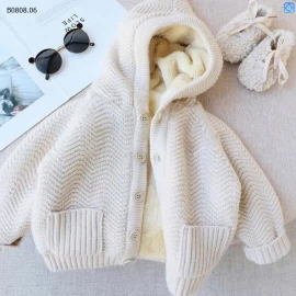 Áo len lót lông kèm mũ-Sỉ giá 209k