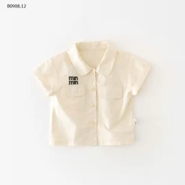 ÁO SƠ MI CỘC TAY CHO BÉ TRAI-Giá sỉ 118k