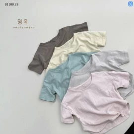 Áo thun  cotton trẻ em tay ngắn cho bé trai và bé gái-Giá sỉ 104k