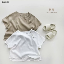 Áo sơ mi cotton và vải lanh trẻ em-Giá sỉ 129k