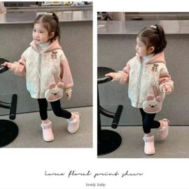 ÁO KHOÁC HOẠ TIẾT GẤU CHO BÉ GÁI-Sỉ 159k