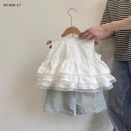 SET ÁO SÁT NÁCH MIX QUẦN TRÁI TIM BG - Sỉ giá áo: 160k  quần: 235k