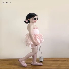 VÁY 2 DÂY ĐÍNH HOA BÉ GÁI-Sỉ giá 268K