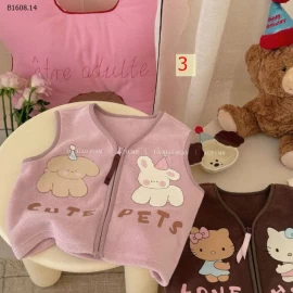 ÁO KHOÁC GILE HOẠT HÌNH CHO BÉ-Sỉ giá  sz 90-130: 130k  sz 140-150: 154k 