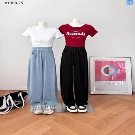 QUẦN JEAN TENCEL ỐNG RỘNG CHO NỮ - sỉ 154k