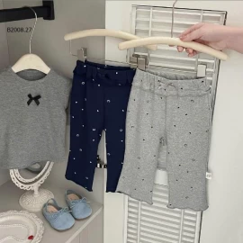 QUẦN DÀI HỌA TIẾT ĐÍNH NƠ BG - sỉ 86k