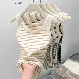 ÁO BA LỖ KẺ NGANG FORM ÔM  - sỉ 86k