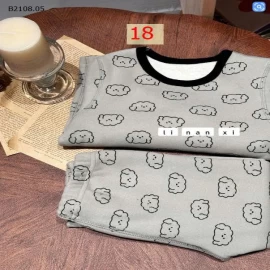 Bộ đồ ngủ bằng vải nhung cho bé trai và bé gái- sỉ 170k/bộ