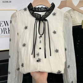  ÁO VOAN TAY DÀI CỔ NƠ - sỉ 145k